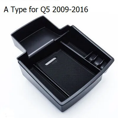 Автомобильный органайзер для укладки, ящик для хранения подлокотника, чехол для Audi A3, A4, A5, S5, Q3, Q5, хэтчбек, седан, аксессуары - Название цвета: A type for Q5