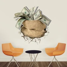 Removable dollar pattern stickers on the wall home wall decorations for living room