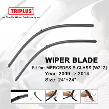

Wiper Blade for Mercedes Benz E Class W212 (2009-2014) 1set 24"+24",Flat Aero Beam Windscreen Wiper Frameless Soft Blades