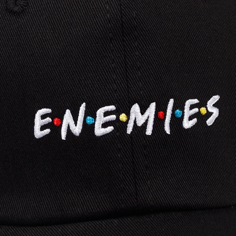 Новинка, бейсбольная кепка Frenemies Enemies, изогнутая Кепка Билла папы, хлопок, модная кепка в стиле хип-хоп