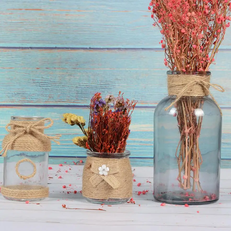 

50M Natural Burlap Hessian Jute Twine Cord Hemp Rope String Gift Packing Strings Christmas Event & Party Supplies