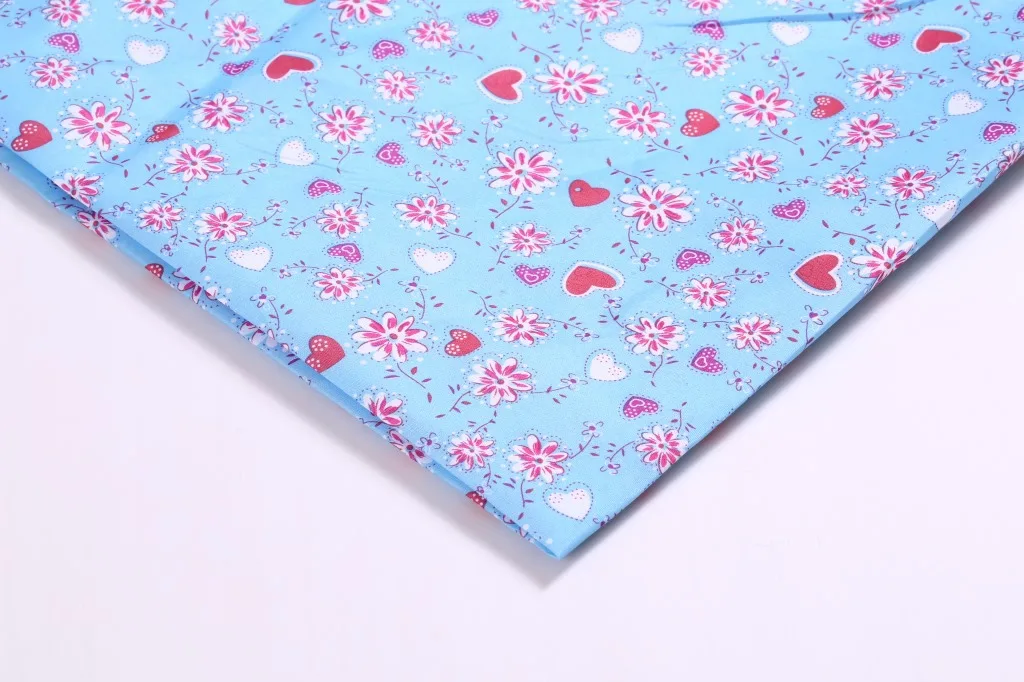 2"* 58" 50*145 см с принтом в виде сердечек, хлопковая ткань для ткани, домашний текстиль для детей, для шитья кукол, 1Yc3210