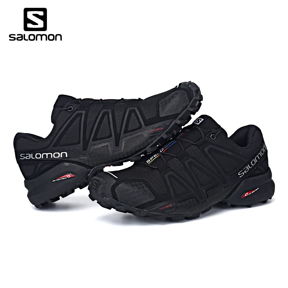 

Salomon Speed cross 4 CS Running Shoes Men Athletic Fitness Black Sport Outdoor Shoes Hombre Solomon Speedcross Male Running