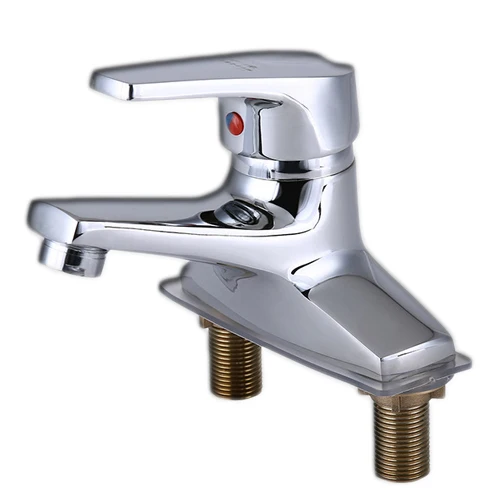 

Free shipping dual basin faucet with single lever bathroom mixer tap with zinc alloy basin sink water tap