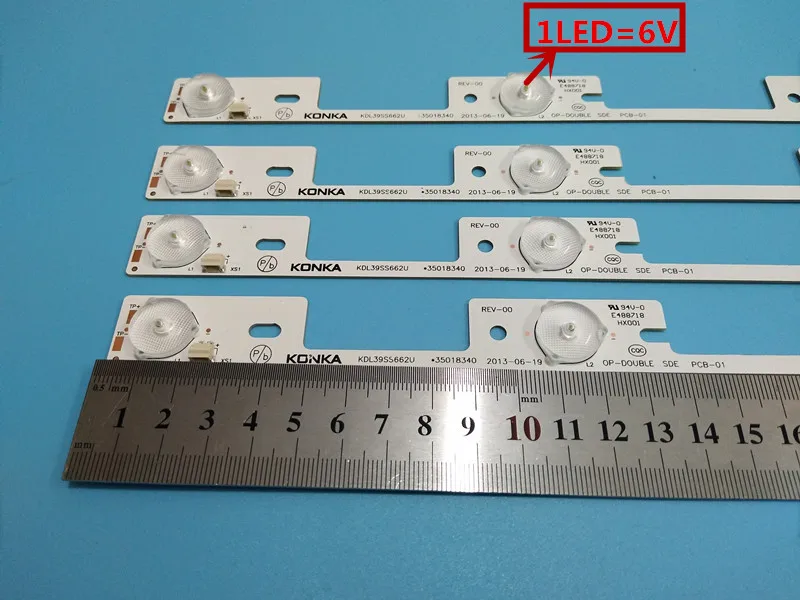 New 20Pieces LED backlight bar for KONKA KDL39SS662U 35018340 327mm 4 LEDs( 1 6V) | Компьютеры и офис