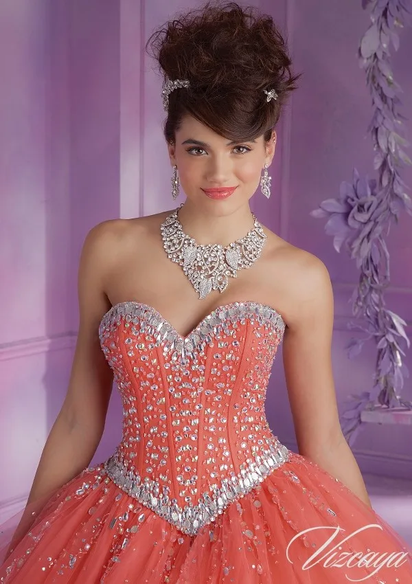coral sweet 16 dresses