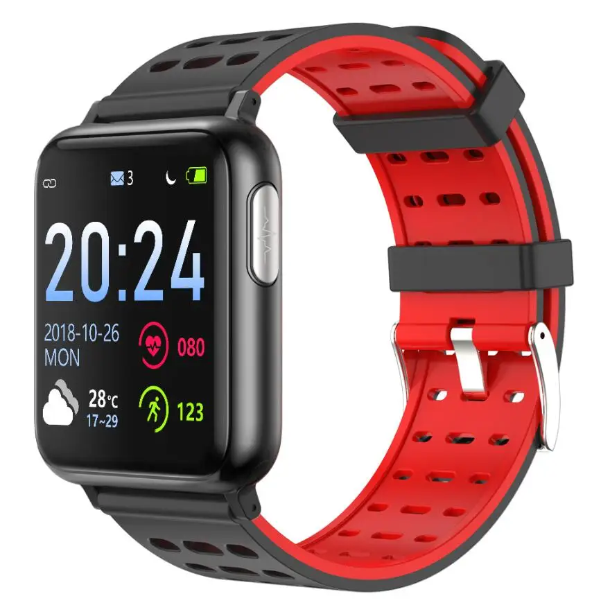 H69 V5 Смарт часы ЭКГ+ PPG умная повязка для фитнеса монитор сердечного ритма кровяное давление часы водонепроницаемые умные часы - Цвет: Sport Red