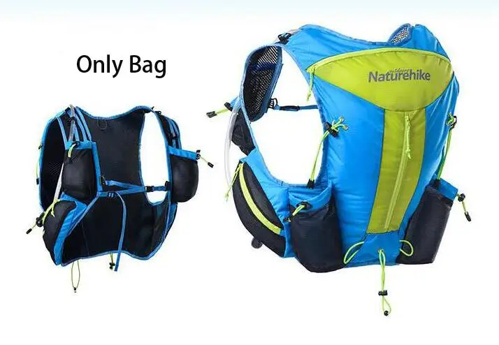 Naturehike для мужчин и женщин 12L легкая сумка для бега нейлоновые Наплечные сумки Велоспорт пешая ходьба походы марафон дорожный рюкзак 3 цвета - Цвет: Синий цвет