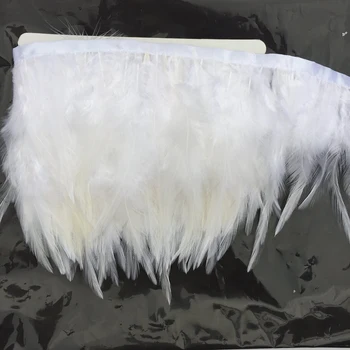 

10meters/lot 4-6inch Trimming Ribbon Selvage Dyed White Color Plume Christmas Halloween/Lady Wedding Diy Decorative accessories