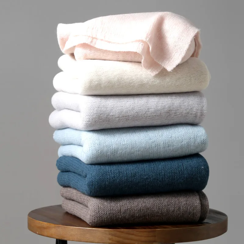 Kopen 2018 Nieuwe Ontwerp Merk Sjaal Elastische Winter Warm Kasjmier Sjaals Echarpe Wol gebreide Sjaal Vrouwen Pashmina