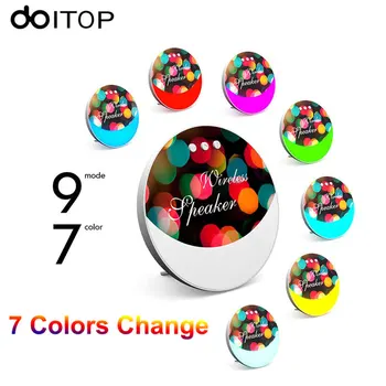 

DOITOP New Bluetooth Speaker With LED Colorful Light Mini Wireless Bass Subwoofer Hifi Stereo Music Loudspeaker Support TF Card