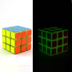 Нео магический куб 3*3*3 светятся в темноте головоломки конкурс Скорость твист Rubiksed Cube образовательных головоломки светящиеся игрушки для