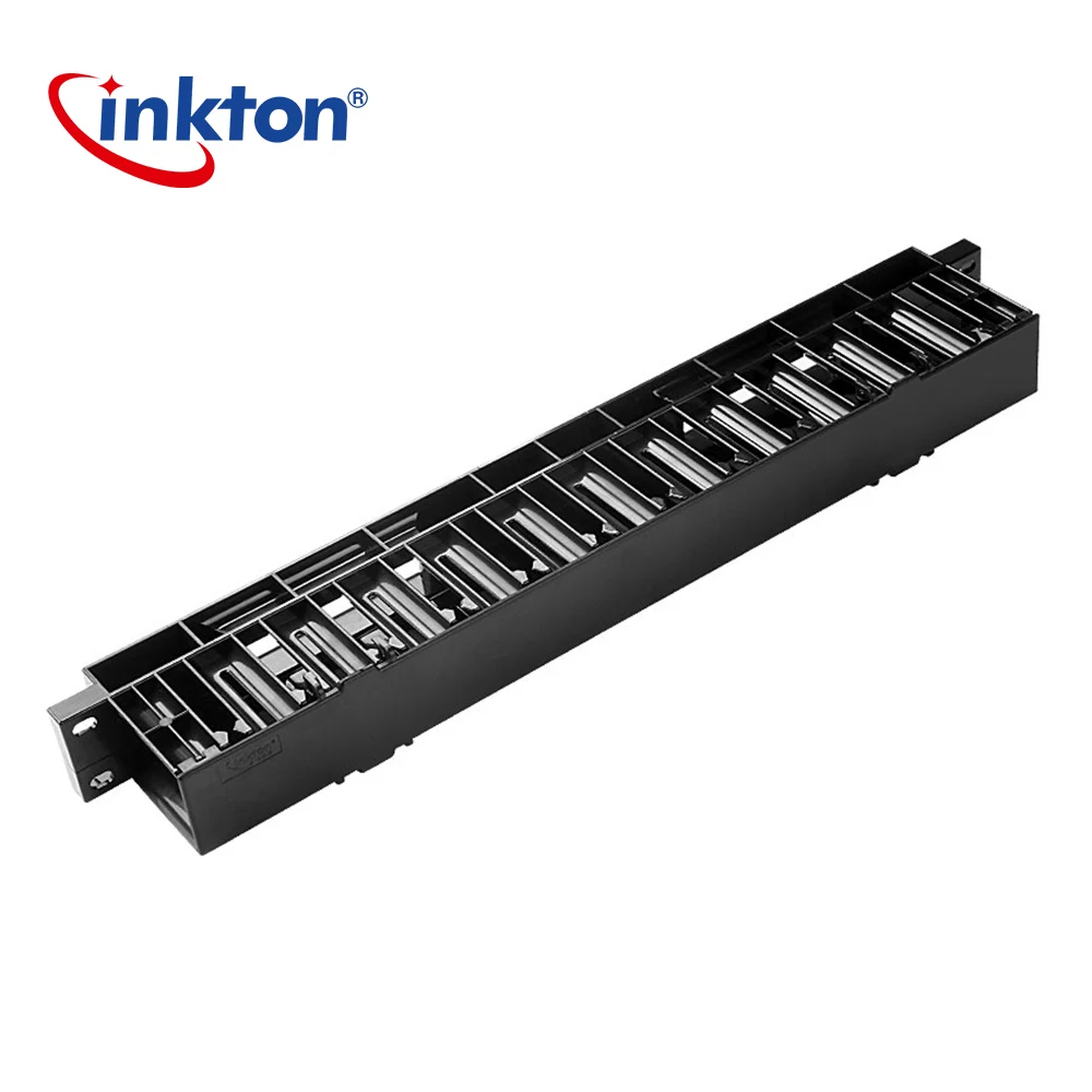 

Inkton 12 Port ABS Engineering Plastics Cable Management 1U 19'' Black Patch Panels Network Rack Cable Lan Adapter management