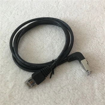 

100pcs/lot 90 Degree RJ45 Adapter Data Extension Network Cable Male to Male Up Angle Black 1M