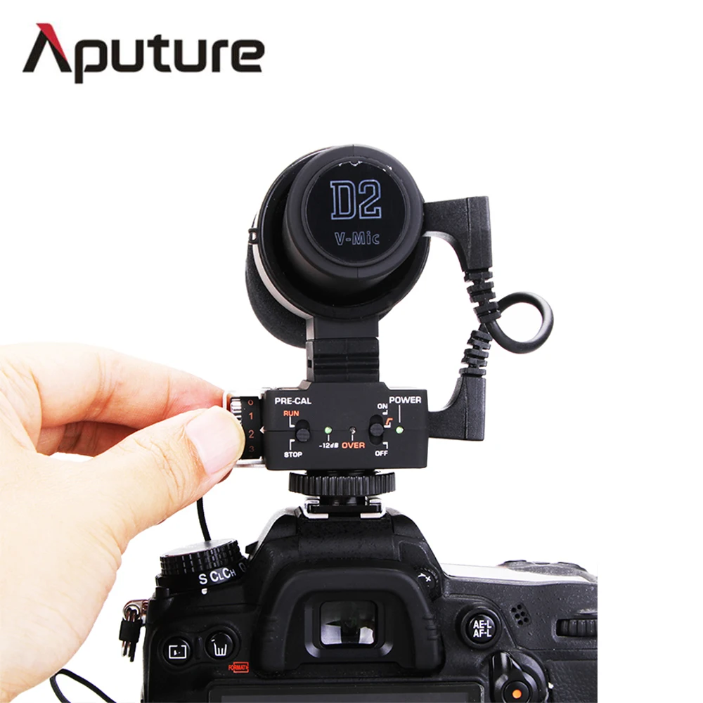 Black Aputure V-MIC D2 On Camera Microphone with Controller