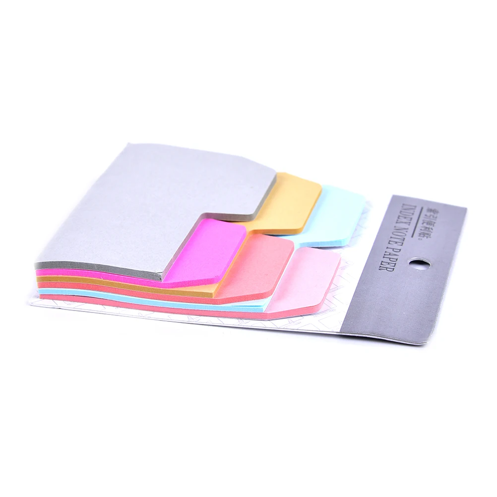 6 цветов Ноутбук Примечание индекс бумажные карты наклейка милые записки блокнот для школы и офиса канцелярские Прямая
