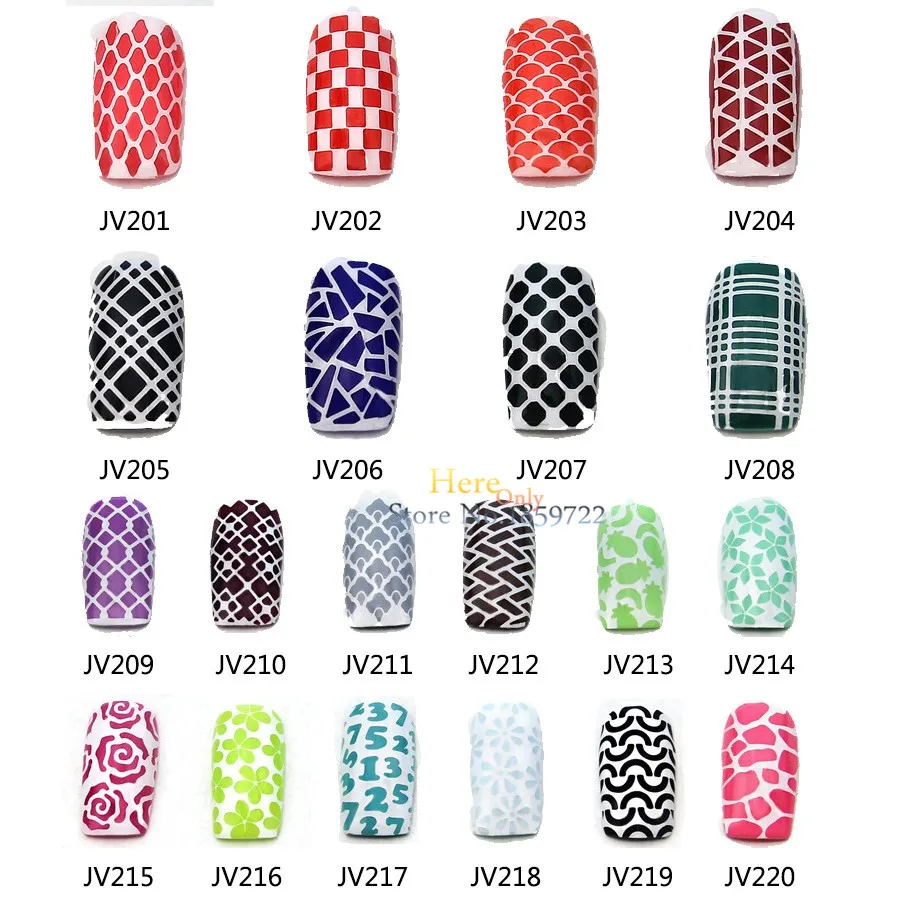 1pc white nail hollow sticker stencils polish airbrush nail art