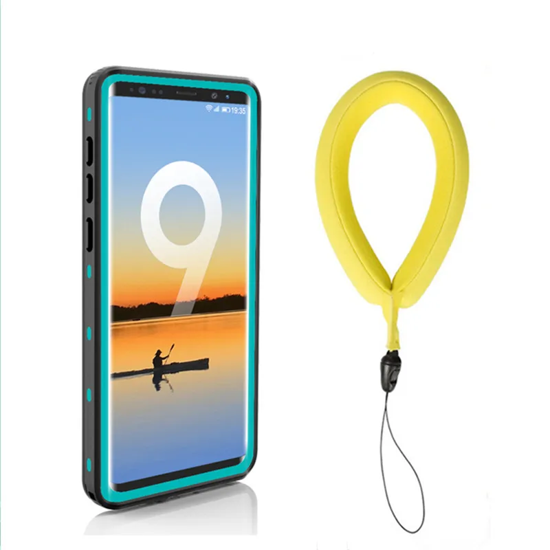 IP68 Экстремальный водонепроницаемый защитный чехол для samsung galaxy S10 S9 Plus Note9 8 герметичный пылезащитный прозрачный защитный чехол для телефона - Цвет: Grass Blue strap