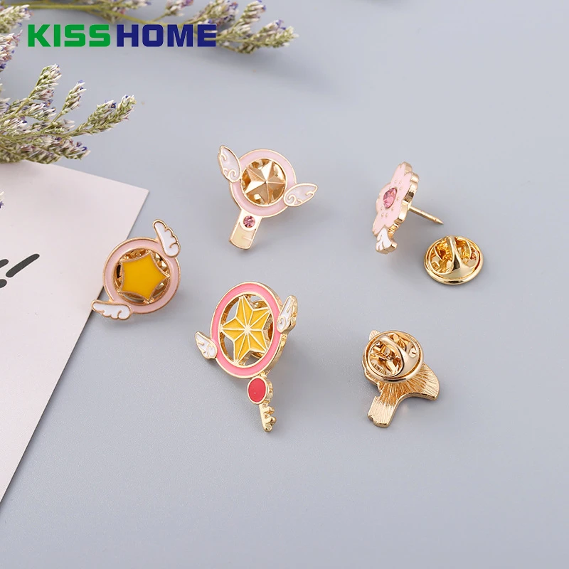 

Cartoon Enamel Pins Couple Brooch Accessories Boutonniere Card Captor Sakura Oil Brooches Mini Badge Gift for Coffee Lovers