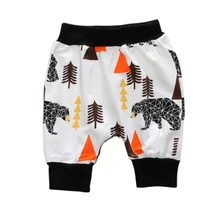 Шорты-шаровары Мягкие штаны с рисунком медведя акулы и Бэтмена высококачественные шорты для маленьких мальчиков хлопковая одежда с рисунком для мальчиков