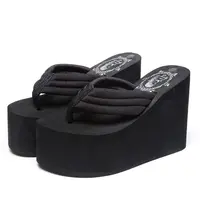 Summer Slippers Women Wedges Sandals Super High Heels Ladies Fashion Flip Flops Cute Bowknot Female Party Shoes Plus Size Slides - Image 6