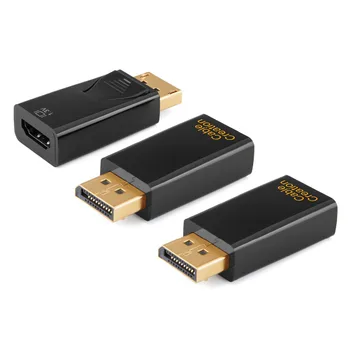 

DP to HDMI Adapter, CableCreation [3-Pack] Gold Plated Displayport to HDMI Converter Male to Female, HDMI 1.3v/1.4v, Black