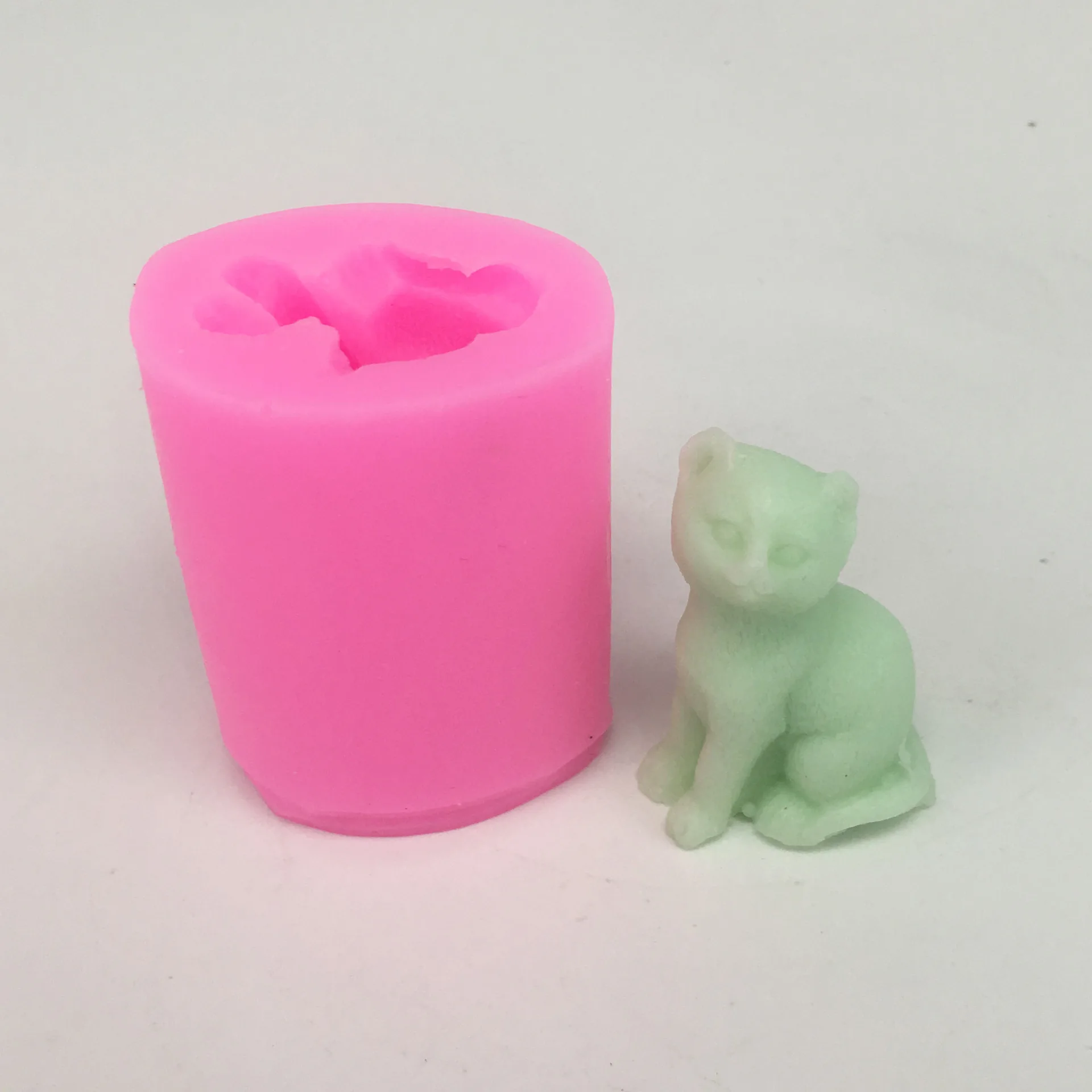 DIY aromatherapy plaster mould for gypsum 3D Cat Molding Ceramic Clay Silicone Mold