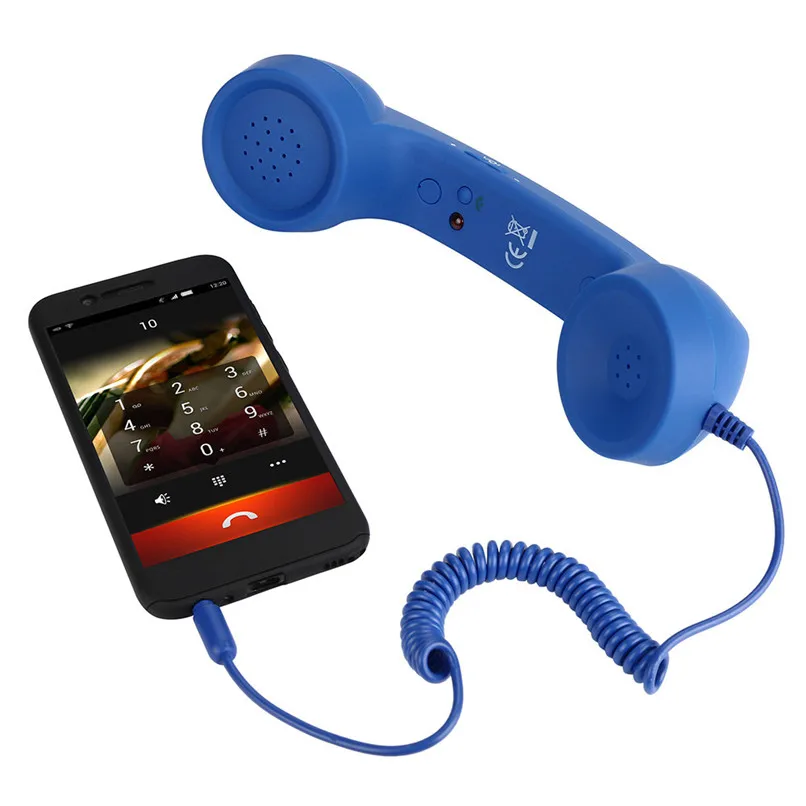 Classic retro 3.5 mm Comfort telephone Handset Mini Mic Speaker Phone