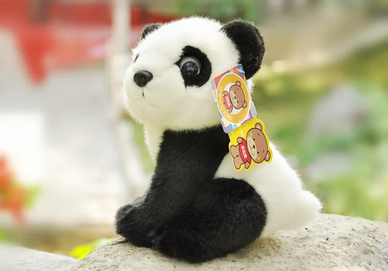 18 см мини мягкие реалистичные плюшевые игрушки панда милые реалистичные дикие животные панда мягкие игрушки рождественские подарки для детей
