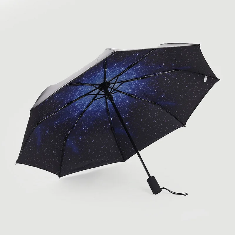 

Starry Sky Pocket Automatic Umbrella Women UV Small Umbrella Parasol Girl Anti-UV Waterproof Portable Ultralight Travel Umbrella