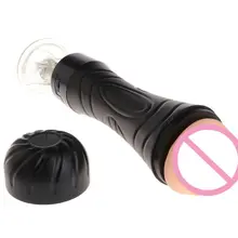 Male Masturbators Hands Free Suction Cup Vibrating Masturbation Adult Sex Toy 25x8cm