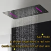2022 LED Ceiling Shower Head Embedded Mounted Massage Rainfall Waterfall Bubble Misty Bathroom Big Shower 700*380 mm Stainless ► Photo 2/6