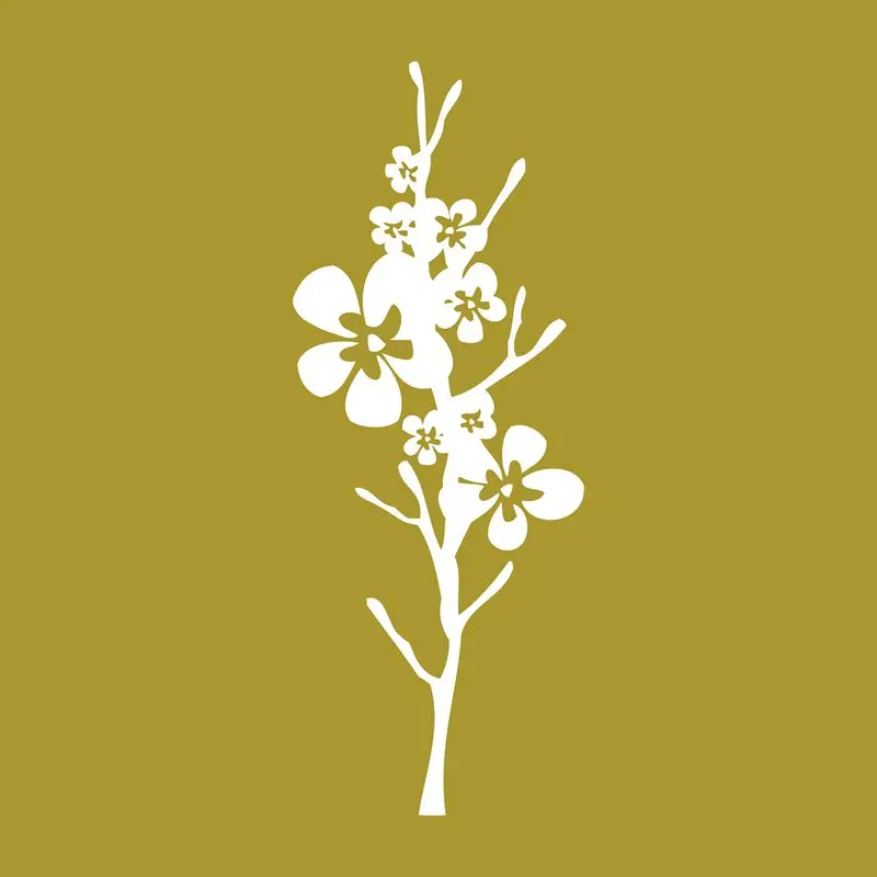 High quality free shipping small Japanese cherry blossoms vinyl wall