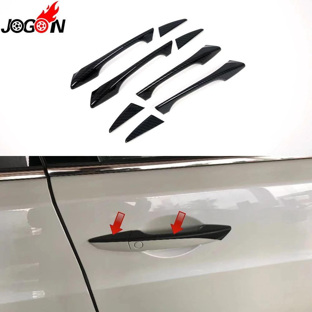 Carbon Fiber Look For Acura TLX 2018 Facelift Car Styling Exterior Door Handle Sticker Cover Trim ABS Accessories Parts Carbon Fiber Look For Acura TLX 2018 Facelift Car Styling Exterior Door Handle Sticker Cover Trim ABS Accessories Parts