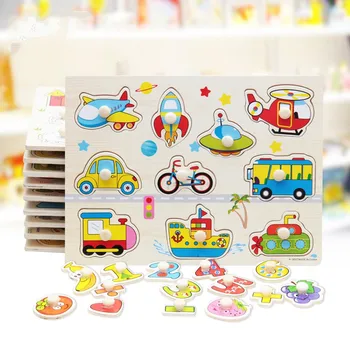 

Educational Toys 3D Wooden Puzzles Toy Cartoon Toys Alphabet Farm Animal Puzzles Toys