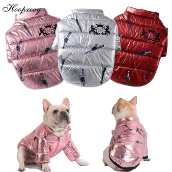 

2018 Autumn Winter Dog Clothes Thicken Warm Dog Coat Down Parkas for French Bulldog Small Puppy Dogs and Cats Outfit Pet Clothes