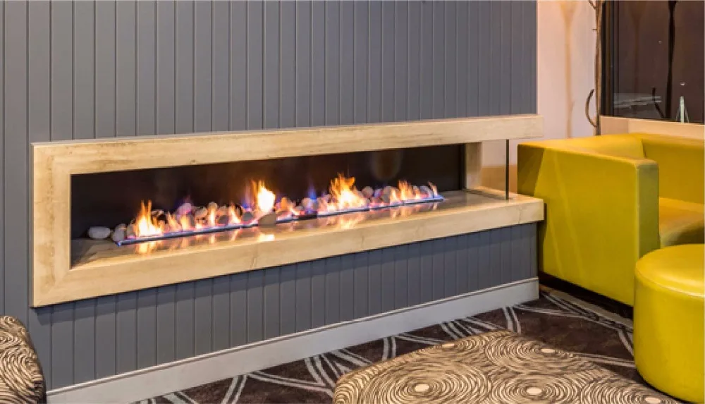 Распродажа камин со спиртом 48 дюймов серебристый/черный горелка на этаноле |