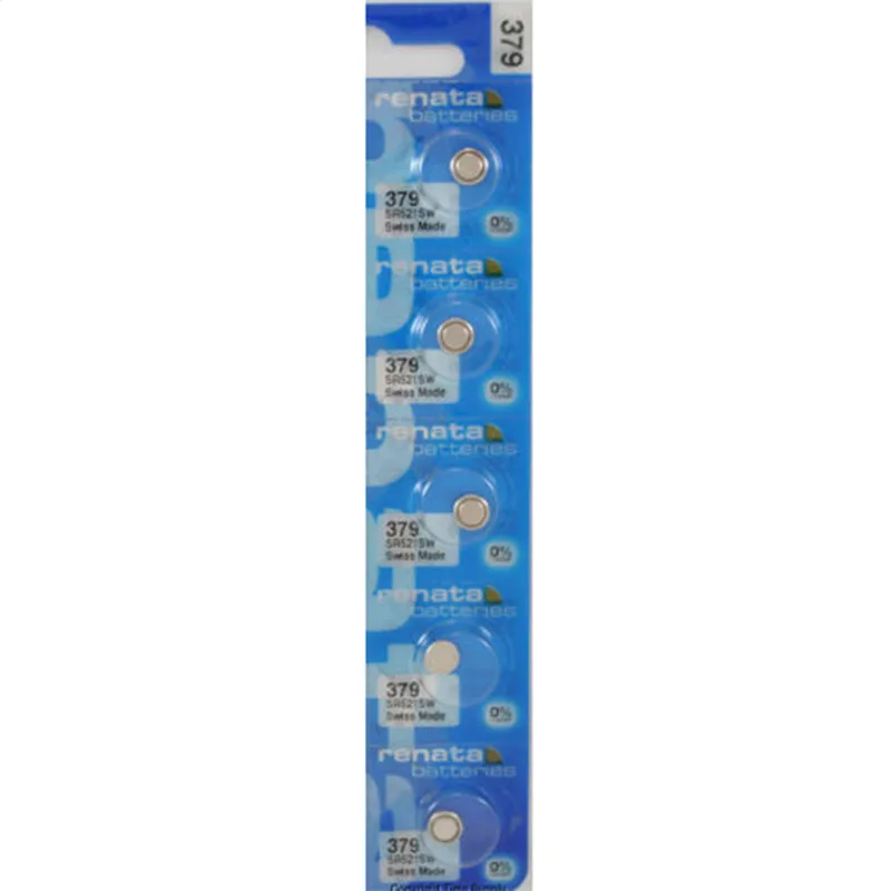 

5 Xrenata Silver Oxide Watch Battery 379 SR521SW 521 1.55V 100% original brand renata 379 renata 521 battery