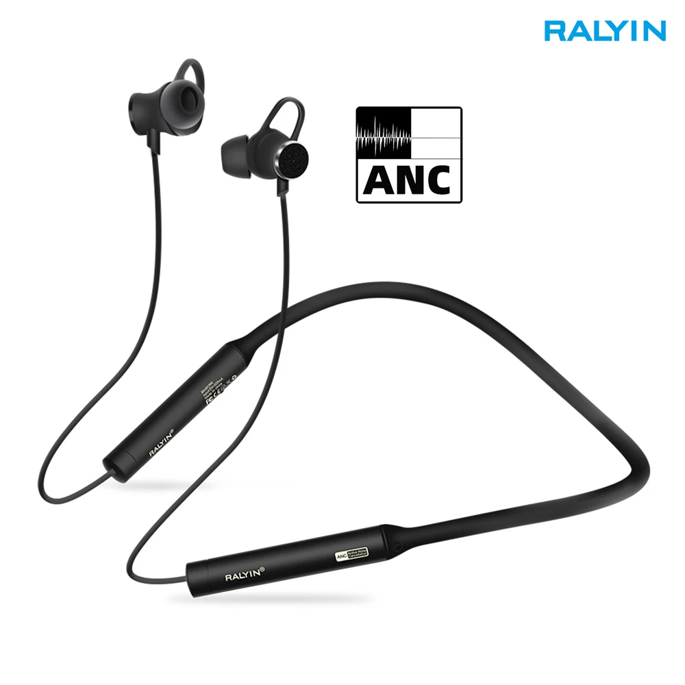 Ralyin активный шумоподавление bluetooth наушники спортивные беспроводные ANC Bluetooth