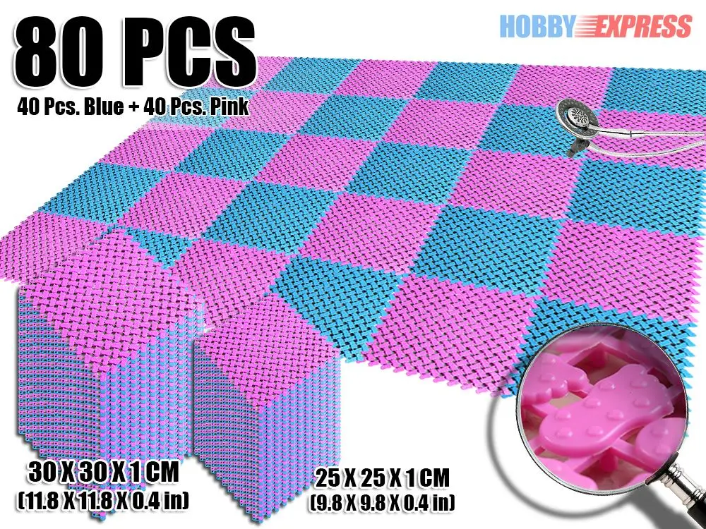 New 8 packs of Anti Slip Plastic Floor Mat Tiles Home Decor Foot Prints