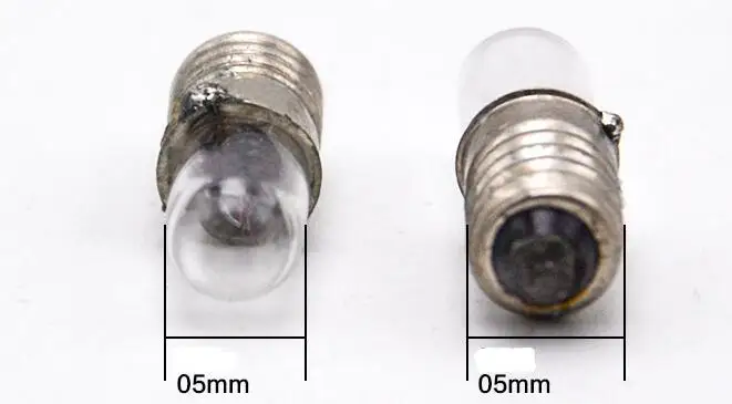 50 шт./лот, мини-индикаторный светильник, лампа E5, 6,3 В, 12 В, 24 В, а, маленькая сигнальная лампа, миниатюрная лампочка