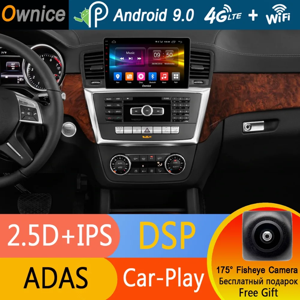 Flash Deal 9" IPS 8 Core 4G+32G Android 9.0 ADAS Car DVD Player for Mercedes Benz M ML GL CLass W166 2012 2013 2014 GPS Radio CarPlay DSP 1