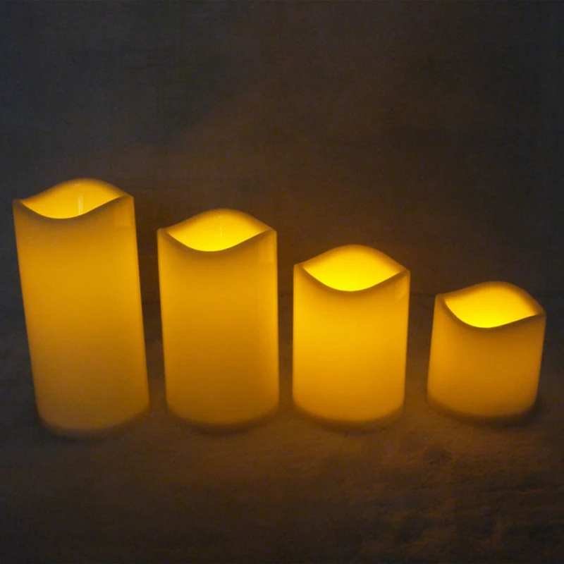 Беспламенного светодиодный Чай свет светильник-свеча лампы реалистичные Батарея-приведенный в действие беспламенного свечи для Одежда для свадьбы, дня рождения дома