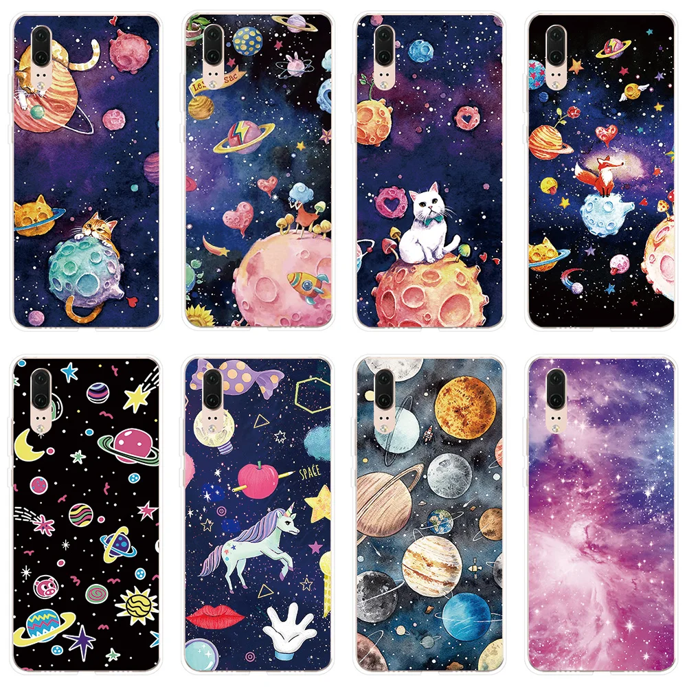 

Phone case For Huawei P10 P20 P30 Lite Pro P Smart 2019 Plus Cover Outer Space Planet Soft Shell For Huawei P8 P9 Lite 2017 Case
