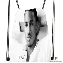 Индивидуальная походная сумка на шнурке Trey-Songz-Atlantic для мужчин и женщин, милый детский рюкзак(черная спинка) 31x40 см#20180611-03-149