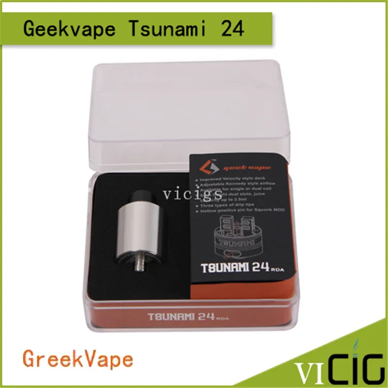 

100% Original Geekvape Tsunami 24 RDA Tank Velocity-style Deck Adjustable Airflow Atomizer