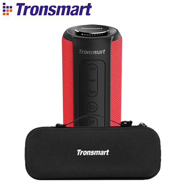 Tronsmart T6 плюс Bluetooth динамик 40 Вт портативный динамик глубокий бас Саундбар IPX6 Водонепроницаемый внешний аккумулятор функция SoundPulse - Цвет: red add bag