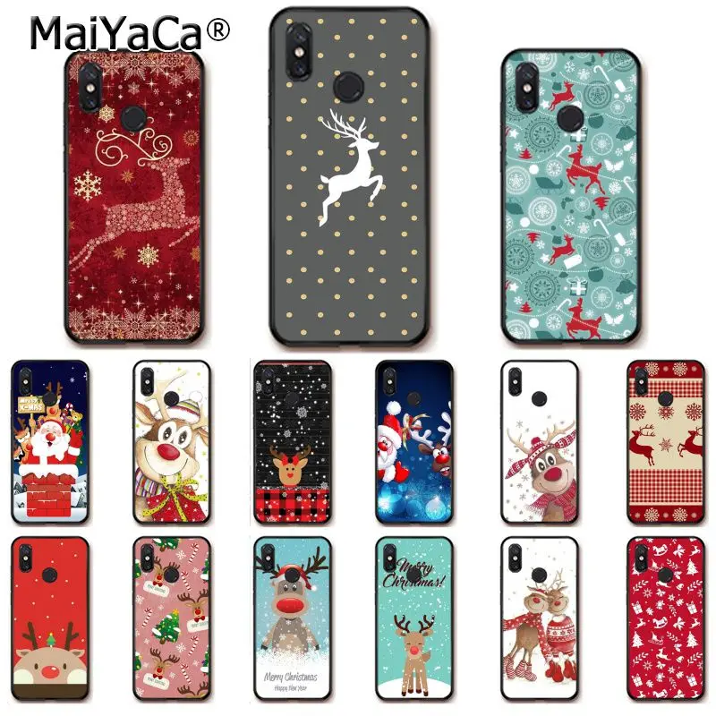 MaiYaCa новый год Рождество олень Санта чехол для телефона Xiaomi Redmi8 4X 6A S2 7A Redmi 5 5Plus Note5 7