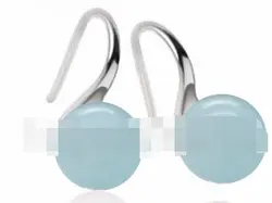 Ry00611 натуральные светло-голубые серебряные серьги новые