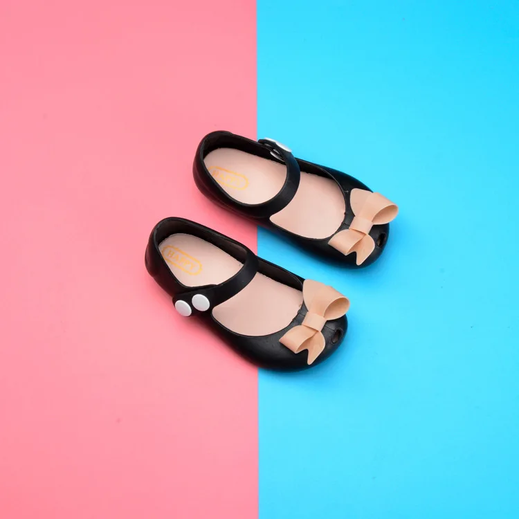 Melissa мини сандалии для девочек Бабочка прозрачные туфли с узлом бабочкой свадебные туфли с украшением в виде кристаллов прозрачные босоножки, детская обувь с круглым открытым носком; обувь